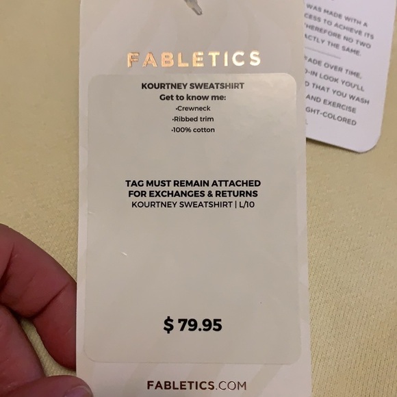 Fabletics perfect crew neck sweatshirt, large - Picture 7 of 9